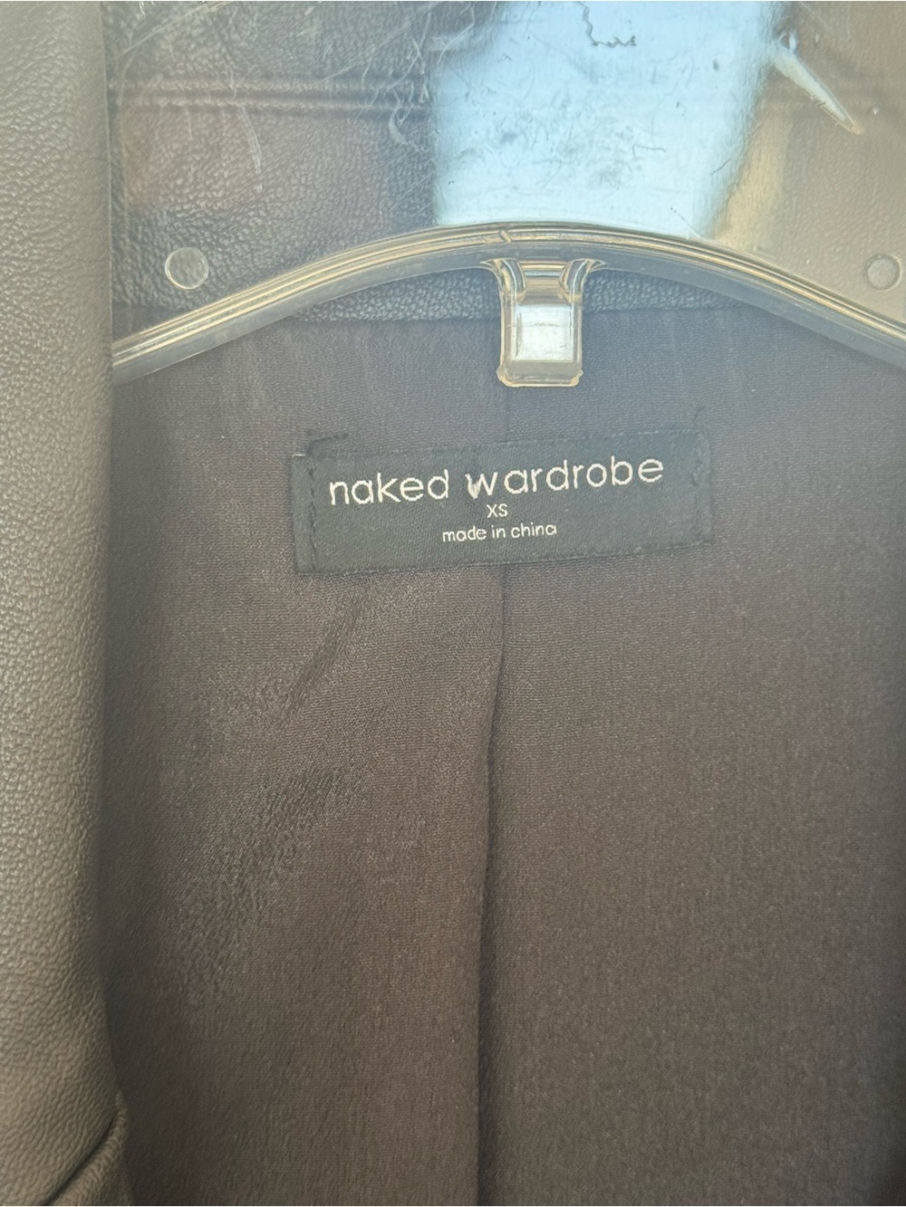naked wardrobe Black Faux Leather Blazer - Picture 2 of 2